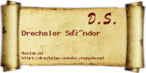 Drechsler Sándor névjegykártya
